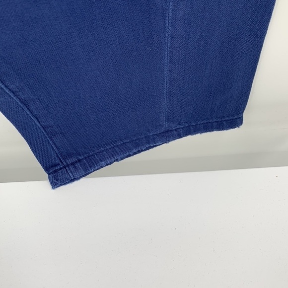 Sandrine Rose distressed pleated blue tapered leg jeans ankle flax denim new 27 - Picture 5 of 8